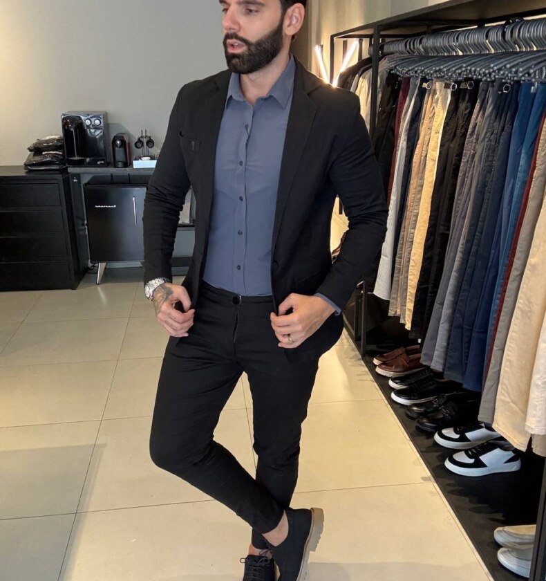 Garbin Group Store - Bazer Sarja Acetinado Zip-Off - Preto
