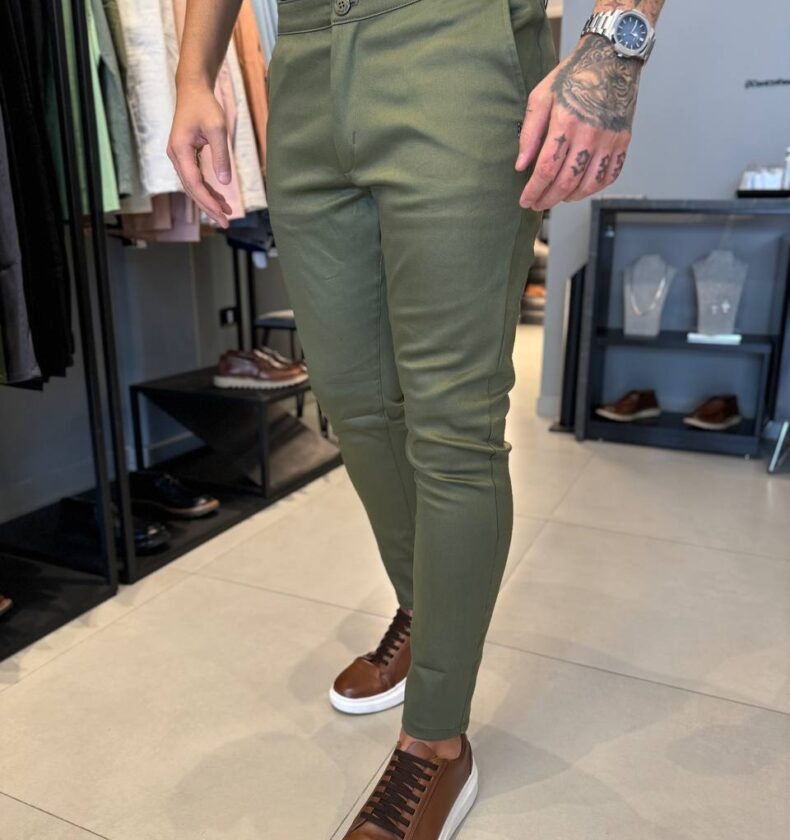 Garbin Group Store - Calça Alf. Acet. S.Ski. C/Ajus. PerPochi - Verde Musgo