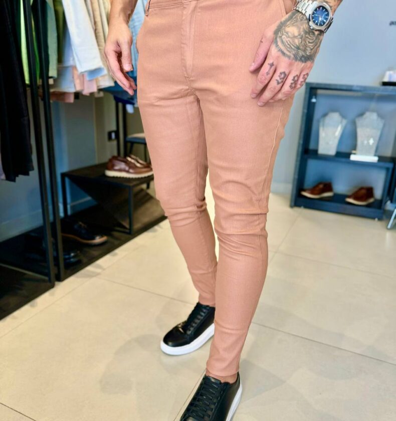 Garbin Group Store - Calça Alf. Resinada S.Skinny Per Porchi - Caqui