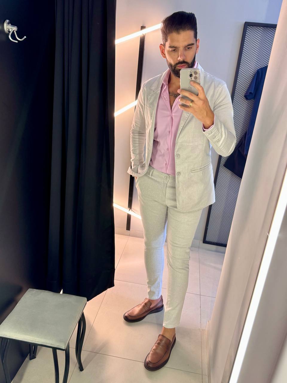 Garbin Group Store - Calça Alfa. Acetinada S.Skinny Paladhos - Gelo