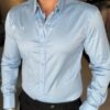 Garbin Group Store - Camisa M/L Acetinada Social  Zip-Off Preto
