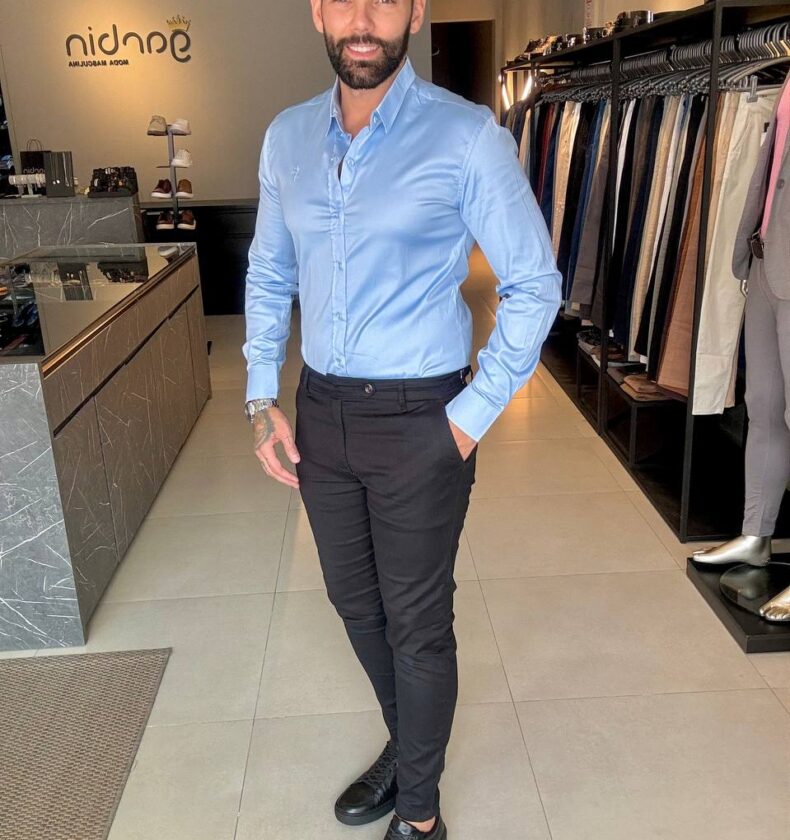 Garbin Group Store - Camisa M/L Acetinada Social  Zip-Off Preto