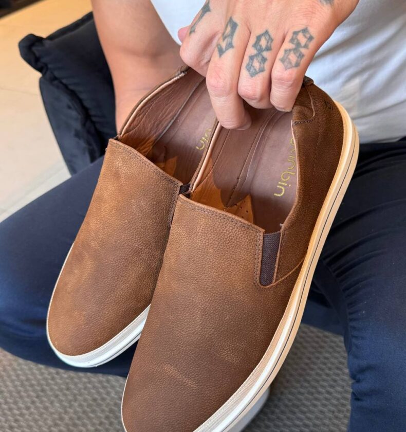 Garbin Group Store - Slip-On Elastico Soft Couro Garbin - Havana