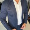 Garbin Group Store - Blazer Sarja Acetinado Bolso Embutido Zip-Off - Marinho