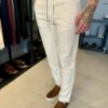 Garbin Group Store - Calça Alf. Linho Com Cordão -  Zip-Off -  Areia