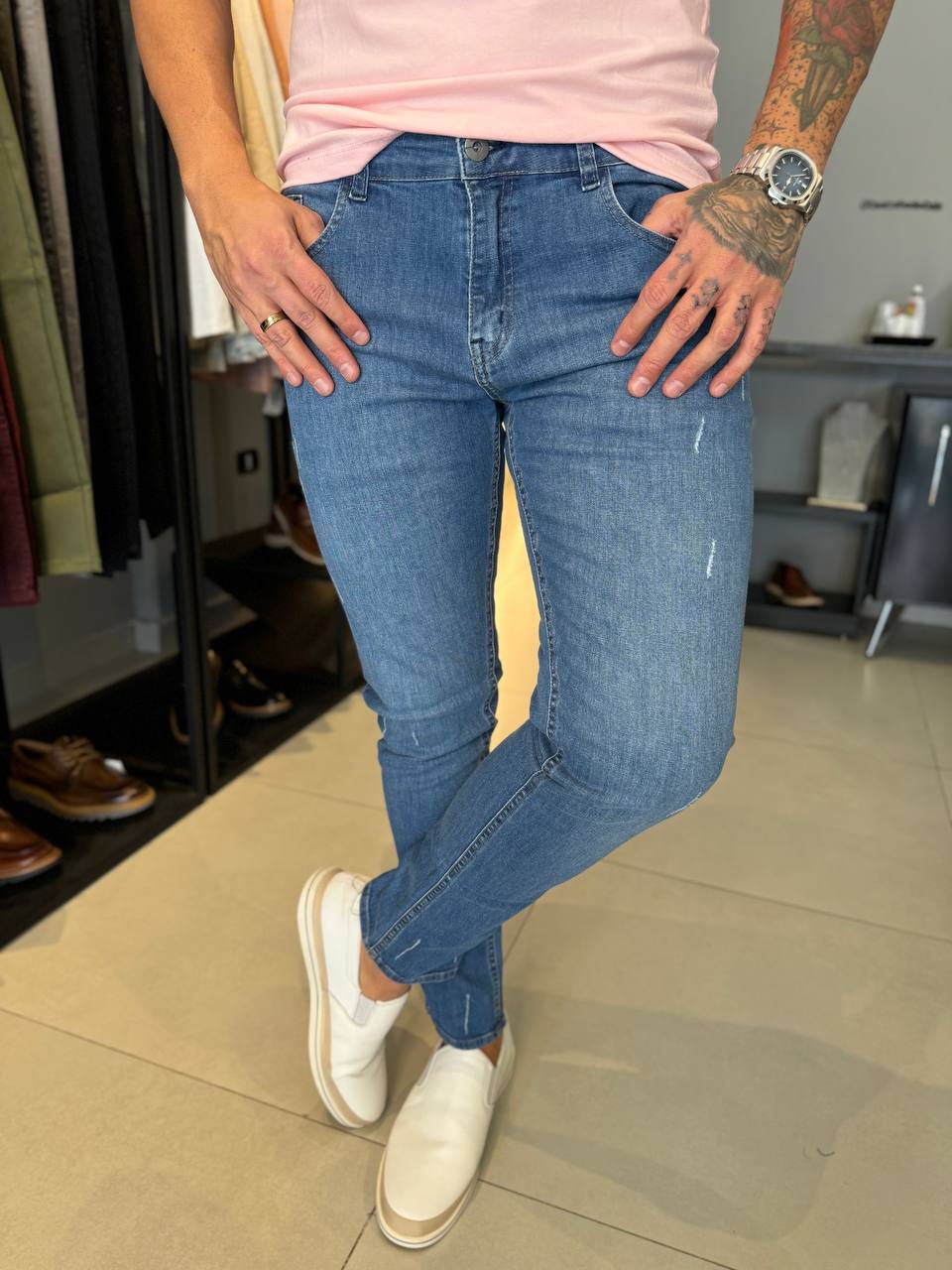 Garbin Group Store - Calça Jeans Lisa Skinny - Zikani - Jeans Escuro