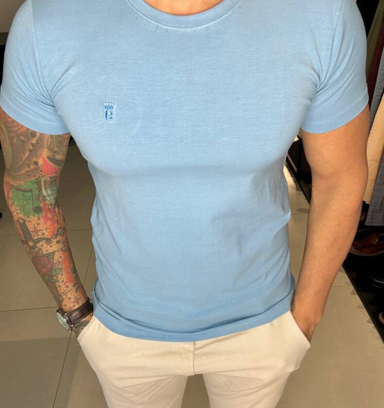 Garbin Group Store - Camiseta Básica G.Careca C/Elast. Garbin - Azul Bebê