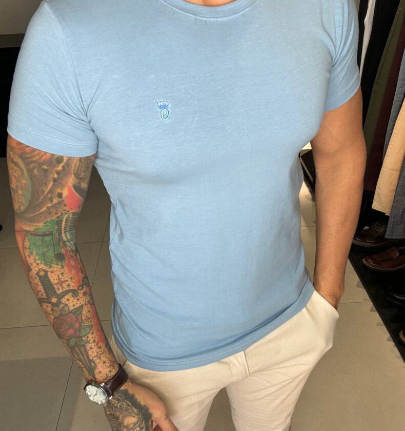 Garbin Group Store - Camiseta Básica G.Careca C/Elast. Garbin - Azul Bebê