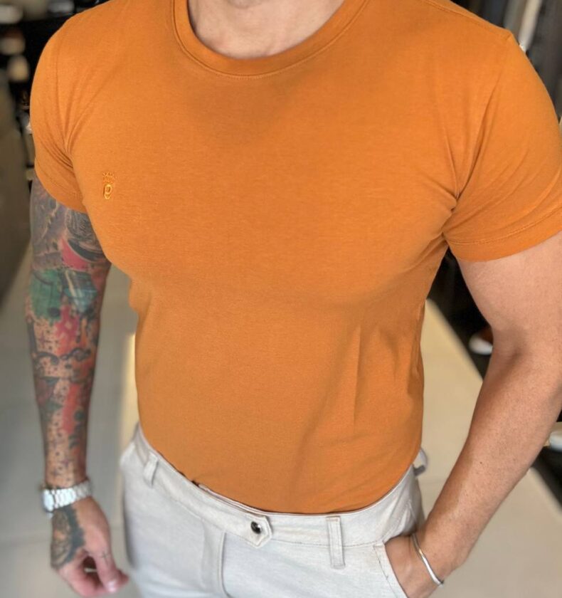 Garbin Group Store - Camiseta Básica G.Careca C/Elast. Garbin - Caramelo