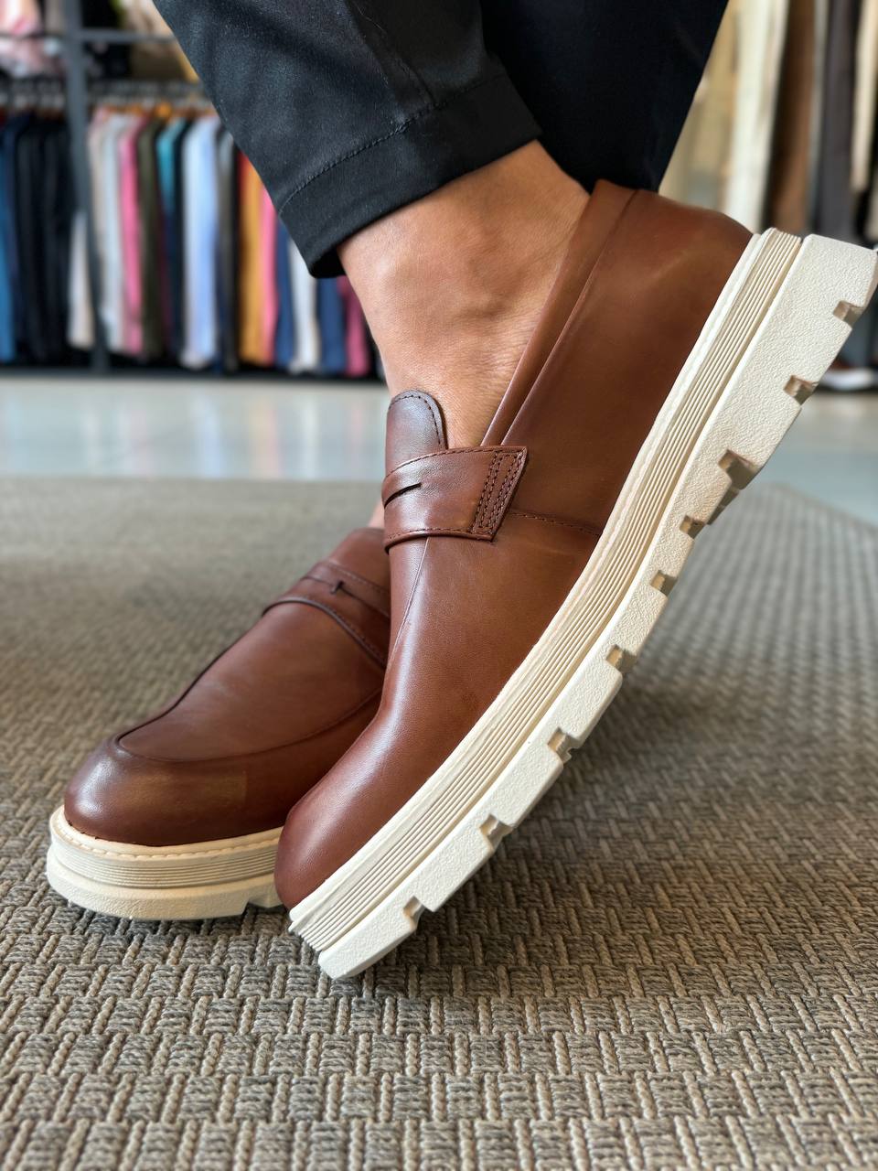 Garbin Group Store - Sap.Loafer Sola London Trato. Couro Garbin -Havana