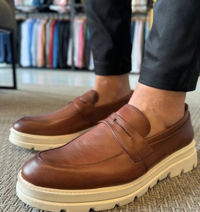 Garbin Group Store - Sap.Loafer Sola London Trato. Couro Garbin -Havana