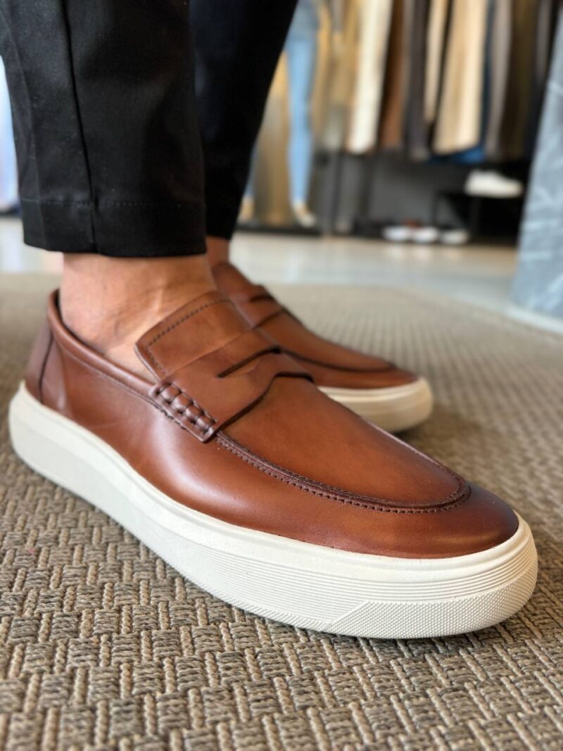 Garbin Group Store - Sapato Loafer Casual Selaria Couro Garbin -Havana