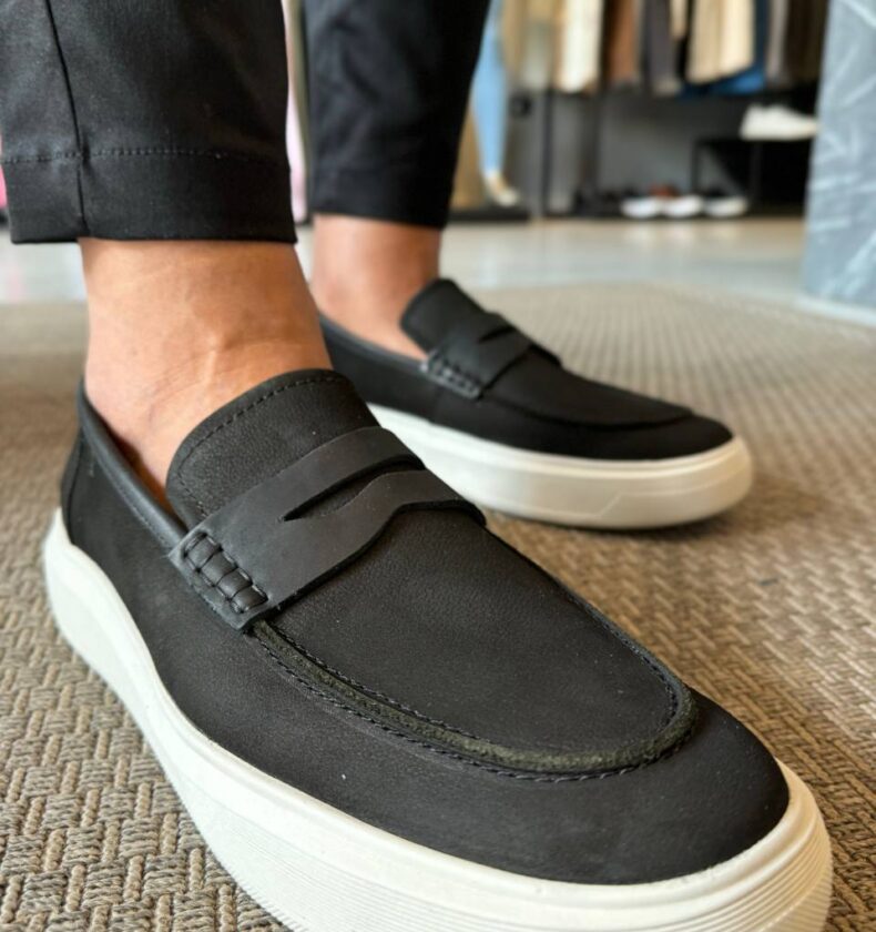 Garbin Group Store - Sapato Loafer Casual Selaria Couro Garbin -Preto