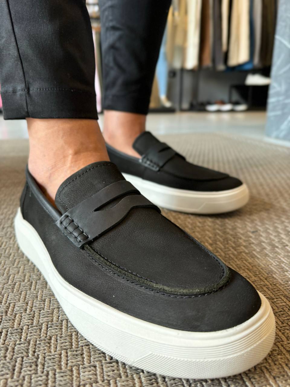 Garbin Group Store - Sapato Loafer Casual Selaria Couro Garbin -Preto