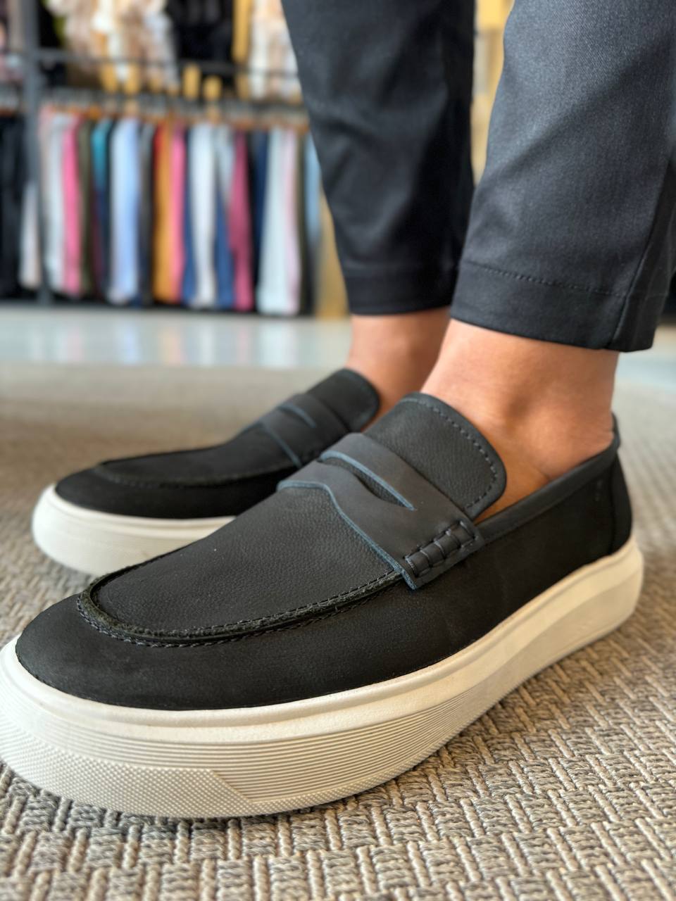 Garbin Group Store - Sapato Loafer Casual Selaria Couro Garbin -Preto