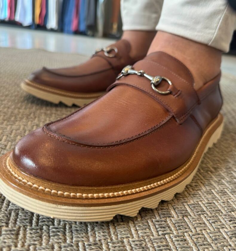 Garbin Group Store - Sapato Loafer Tratorado Couro Garbin - Havana