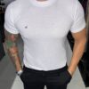 Garbin Group Store - Camiseta Gola Média Visc/Elast. Garbin - Branco