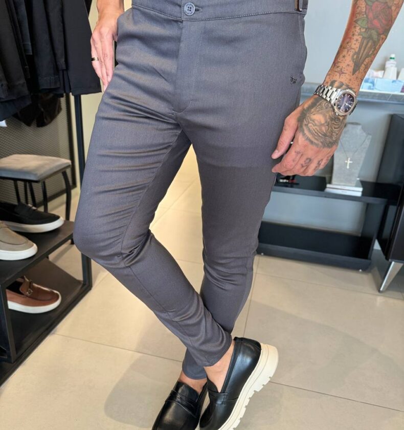 Garbin Group Store - Calça Alf. Acet.S.Ski.C/Ajus.- PerPochi - Chumbo