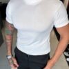 Garbin Group Store - Camiseta Gola Media Textura - Oxing - Off White