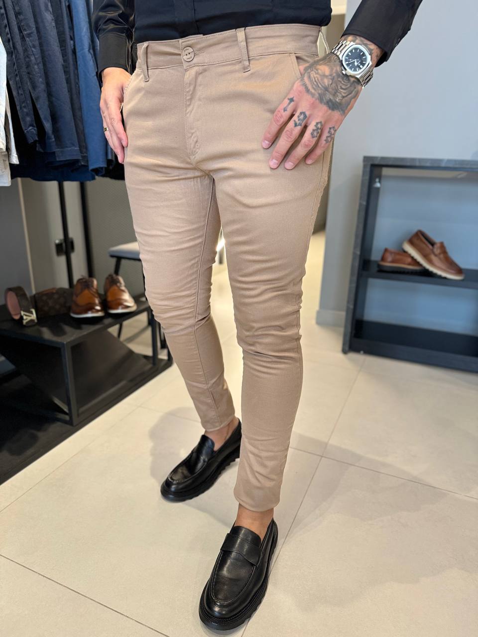 Garbin Group Store - Calça Alfaiataria S.Skinny Acet. Zip-Off Marinho