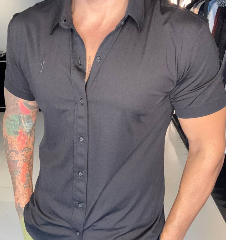 Garbin Group Store - Camisa M/C Tecnológica Social  - Zip-Off - Preta