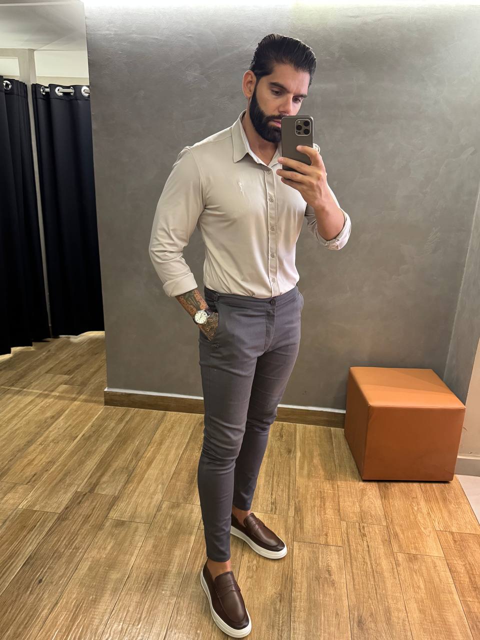 Garbin Group Store - Camisa M/L Tecnológica Zip-Off - Bege