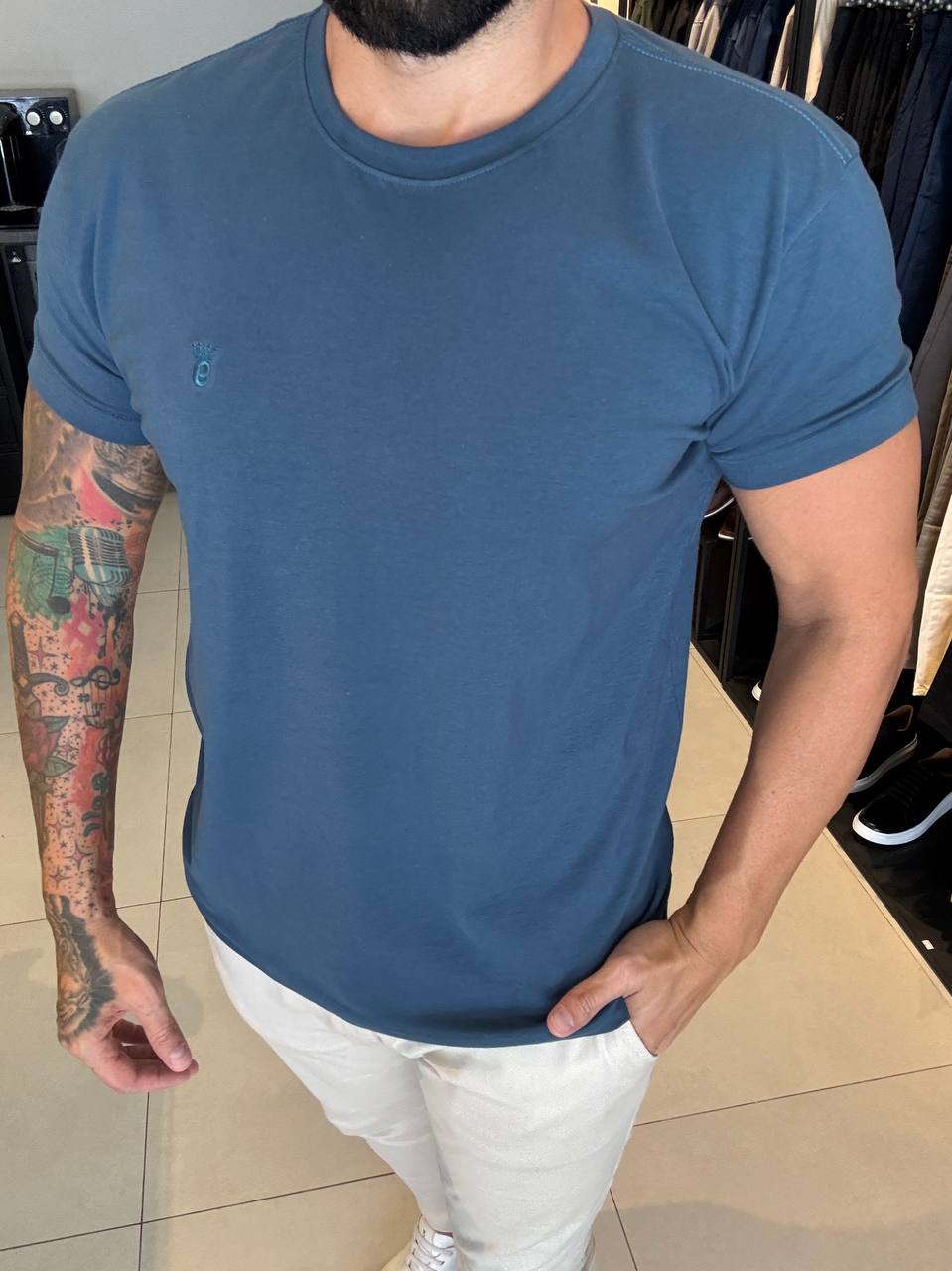 Garbin Group Store - Camiseta Basica G.Careca C/ Elast. Garbin Petróleo