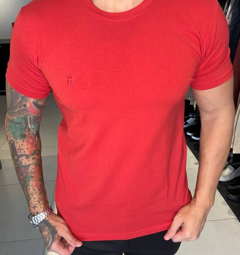 Garbin Group Store - Camiseta Basica G.Careca C/ Elast. Garbin Vermelho