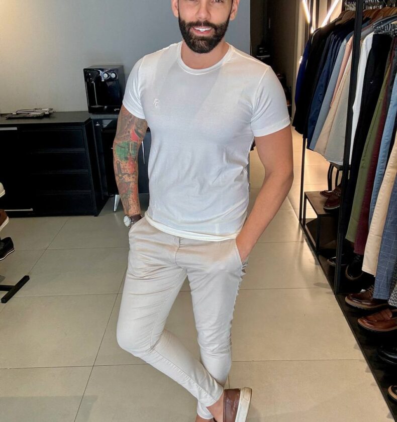 Garbin Group Store - Camiseta Basica G.Careca C/Elast. Garbin Off White