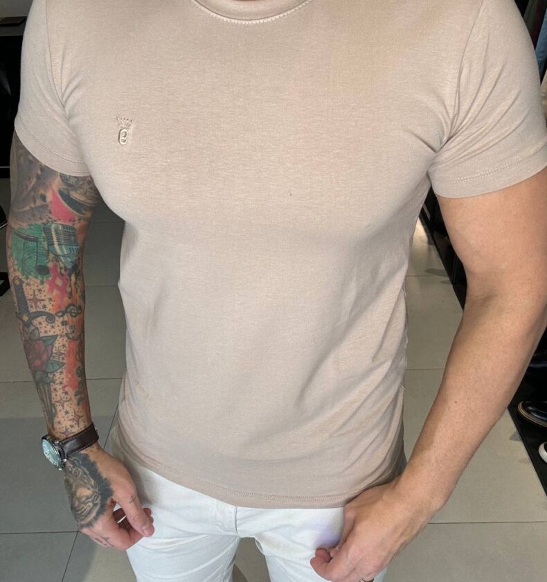 Garbin Group Store - Camiseta Basica G.Careca Com Elast. Garbin Bege