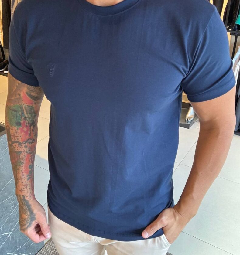 Garbin Group Store - Camiseta Basica G.Careca Com Elast. Garbin Marinho