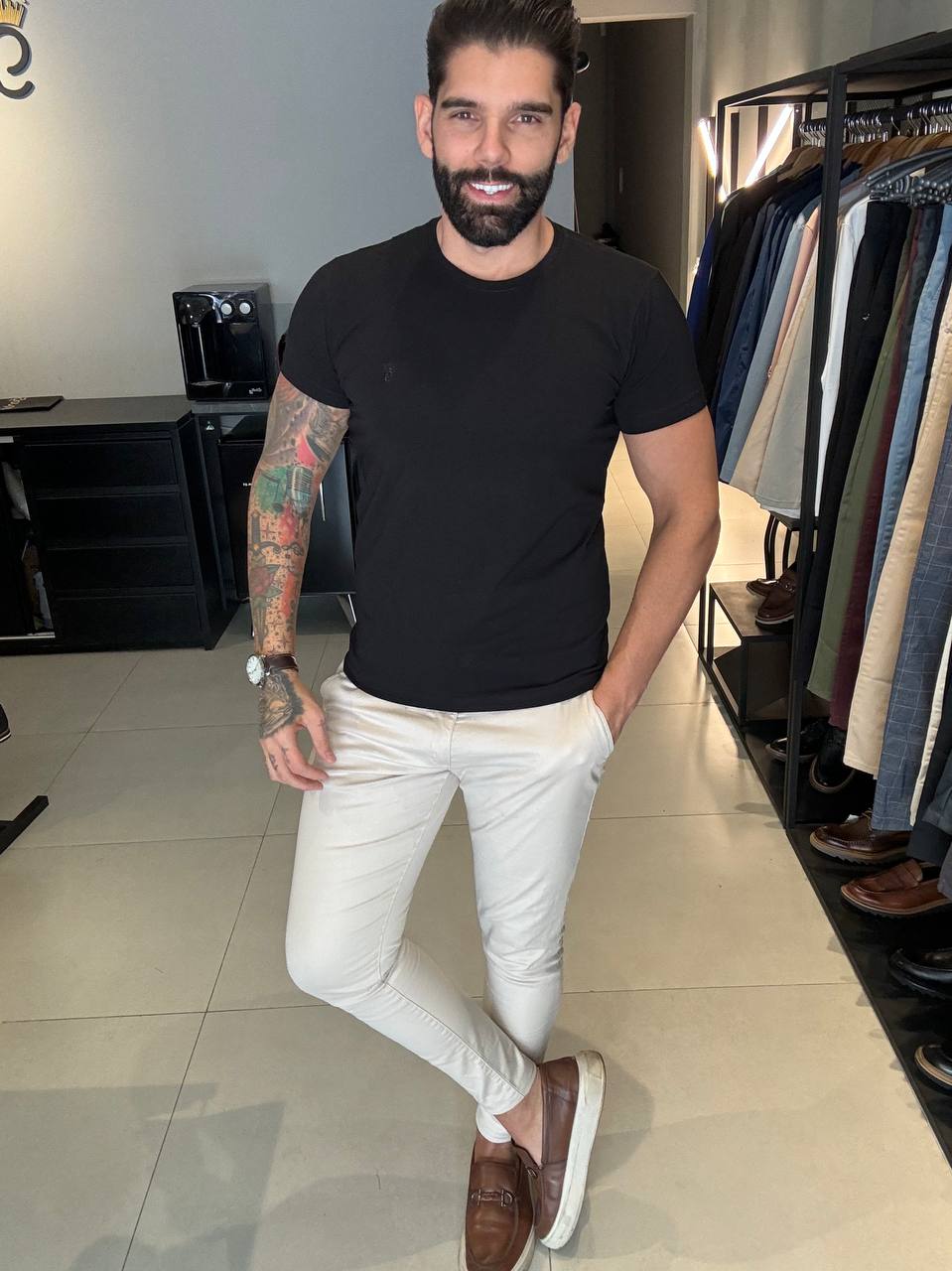 Garbin Group Store - Camiseta Basica G.Careca Com Elast. Garbin Preta