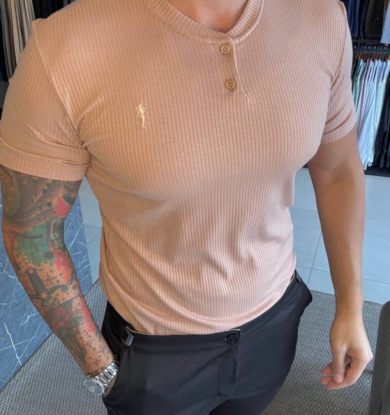 Garbin Group Store - Camiseta Com Botão - Zip-Off - Bege