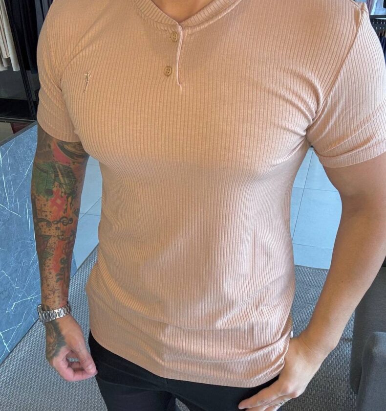 Garbin Group Store - Camiseta Com Botão - Zip-Off - Bege