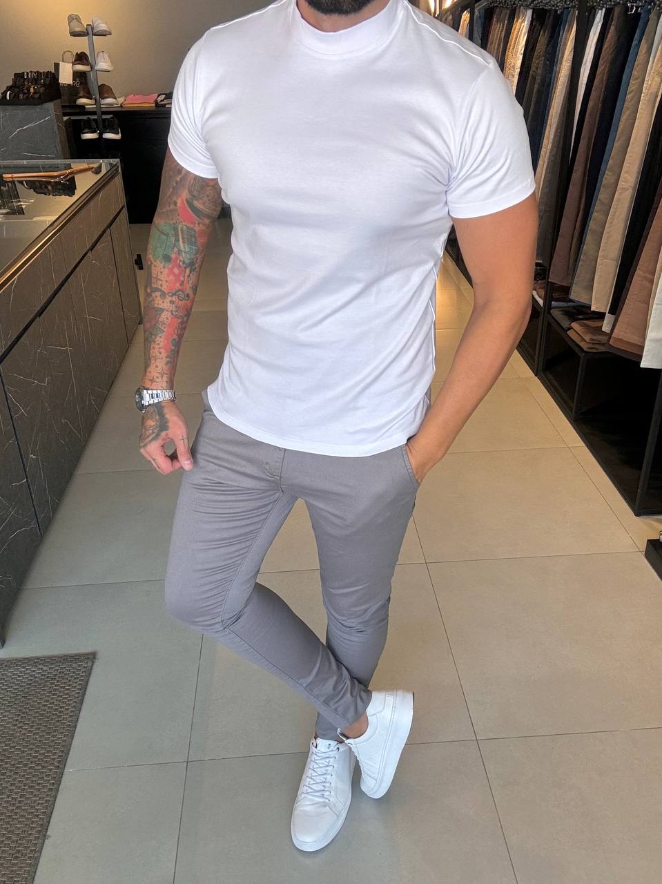 Garbin Group Store - Camiseta Gola Media - Oxing - Branca