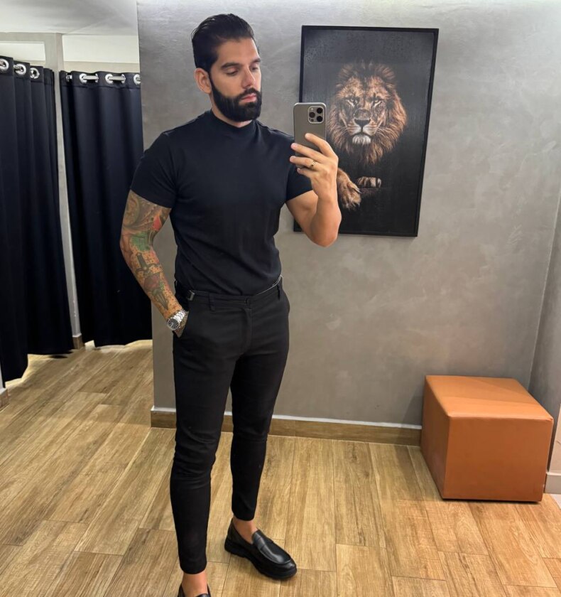 Garbin Group Store - Camiseta Gola Media - Oxing - Preta