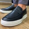 Garbin Group Store - Sapato Loafer Casual EVA Couro Garbin -Preto