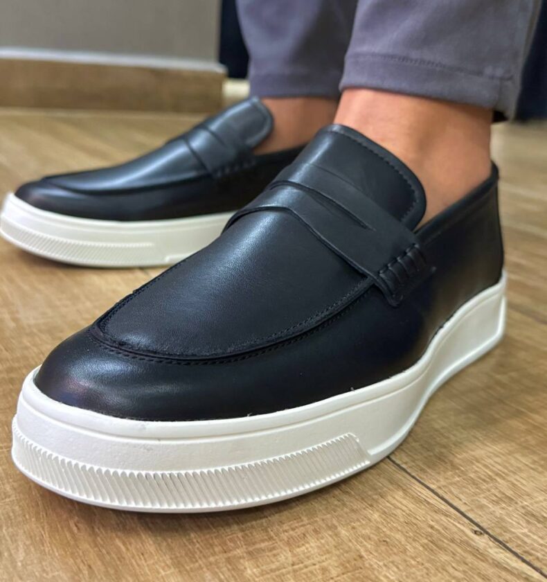 Garbin Group Store - Sapato Loafer Casual EVA Couro Garbin -Preto