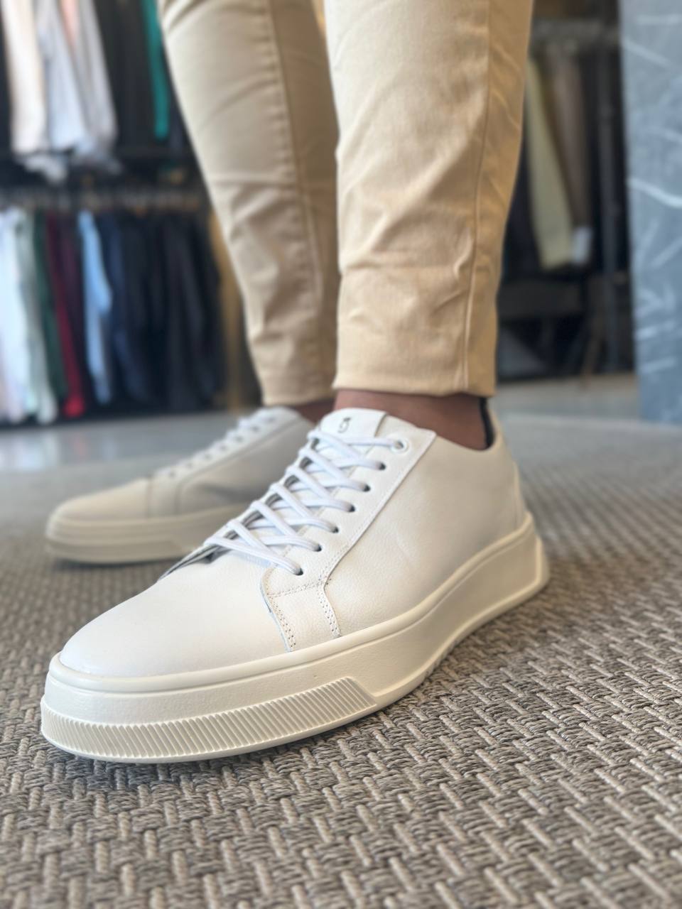 Garbin Group Store - Sneaker Sola EVA Couro Garbin - Branco