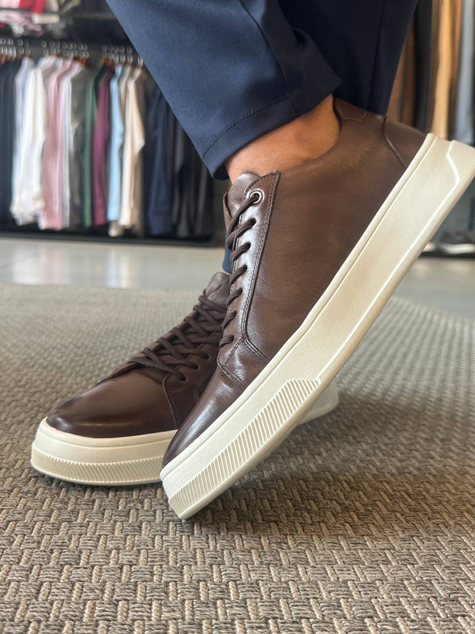 Garbin Group Store - Sneaker Sola EVA Couro Garbin - Pinhão