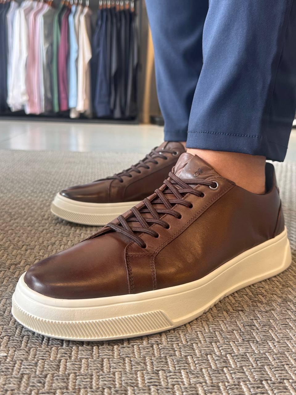 Garbin Group Store - Sneaker Sola EVA Couro Garbin - Pinhão