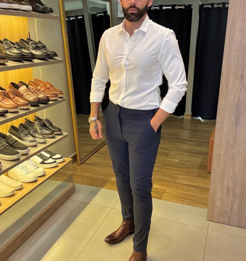 Garbin Group Store - Camisa M/L Tec. Impermeável - Per Porchi - Branca