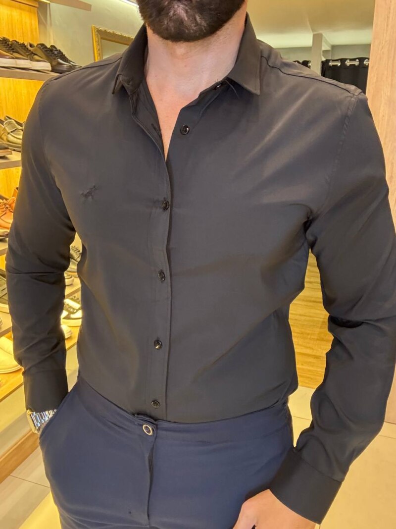 Garbin Group Store - Camisa M/L Tec. Impermeável - Per Porchi - Preta