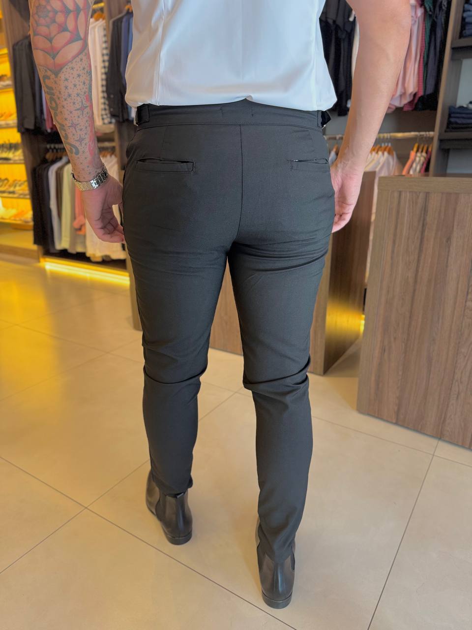 Garbin Group Store - Chelsea Couro Sola Borracha Fina Garbin - Preta