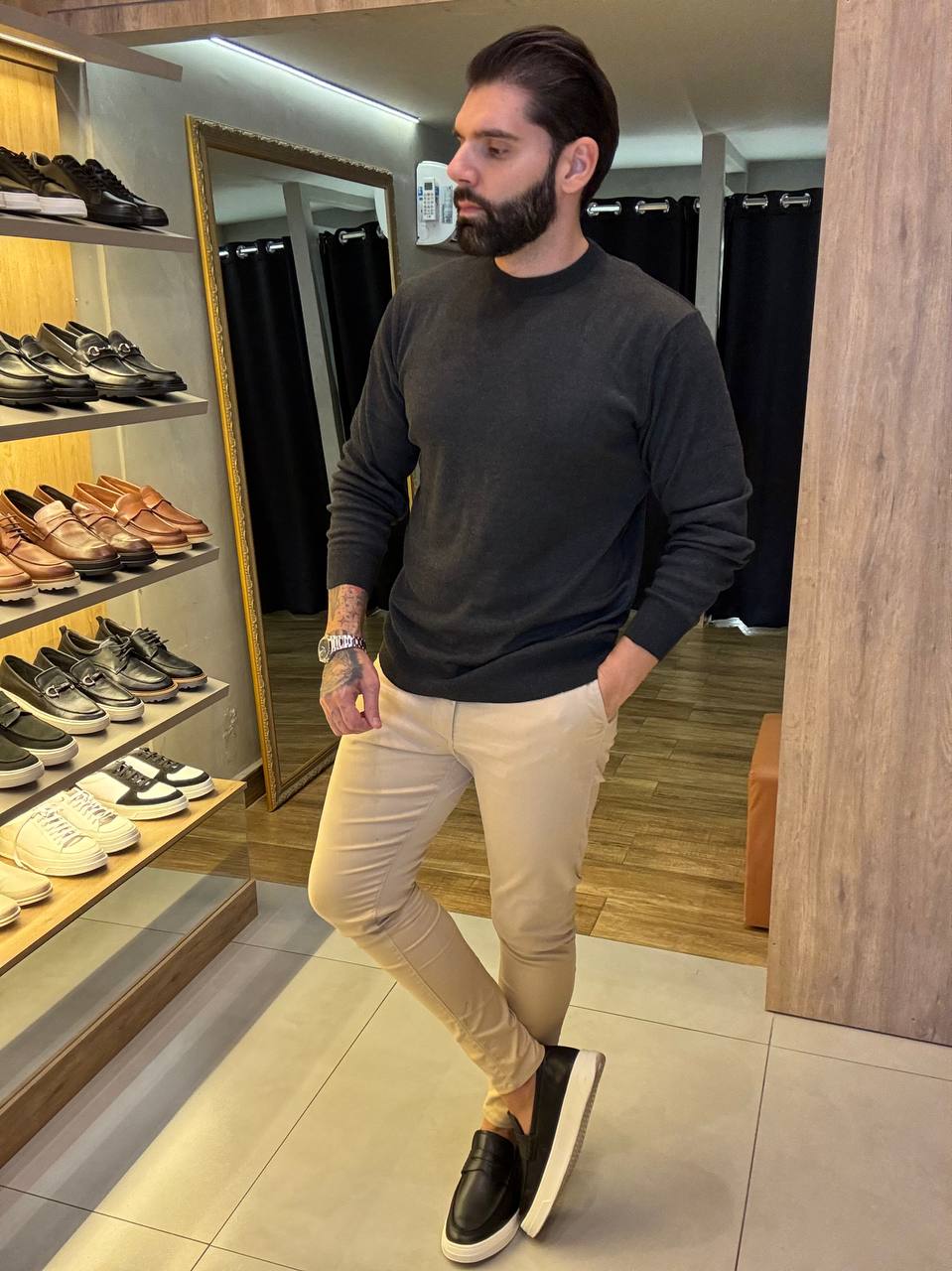 Garbin Group Store - Sueter Gola Careca  Zaffera - Grafite