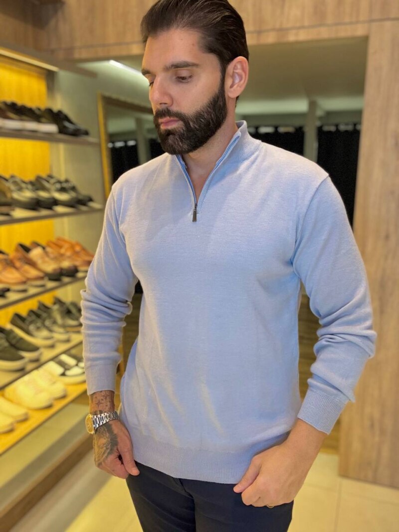 Garbin Group Store - Sueter Ziper Zaffera - Cinza