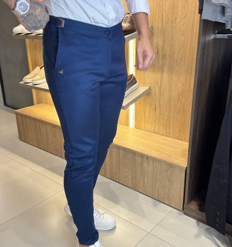 Garbin Group Store - Calça Alf. Acet.S.Ski.C/Ajus.- PerPochi -Azul Bic