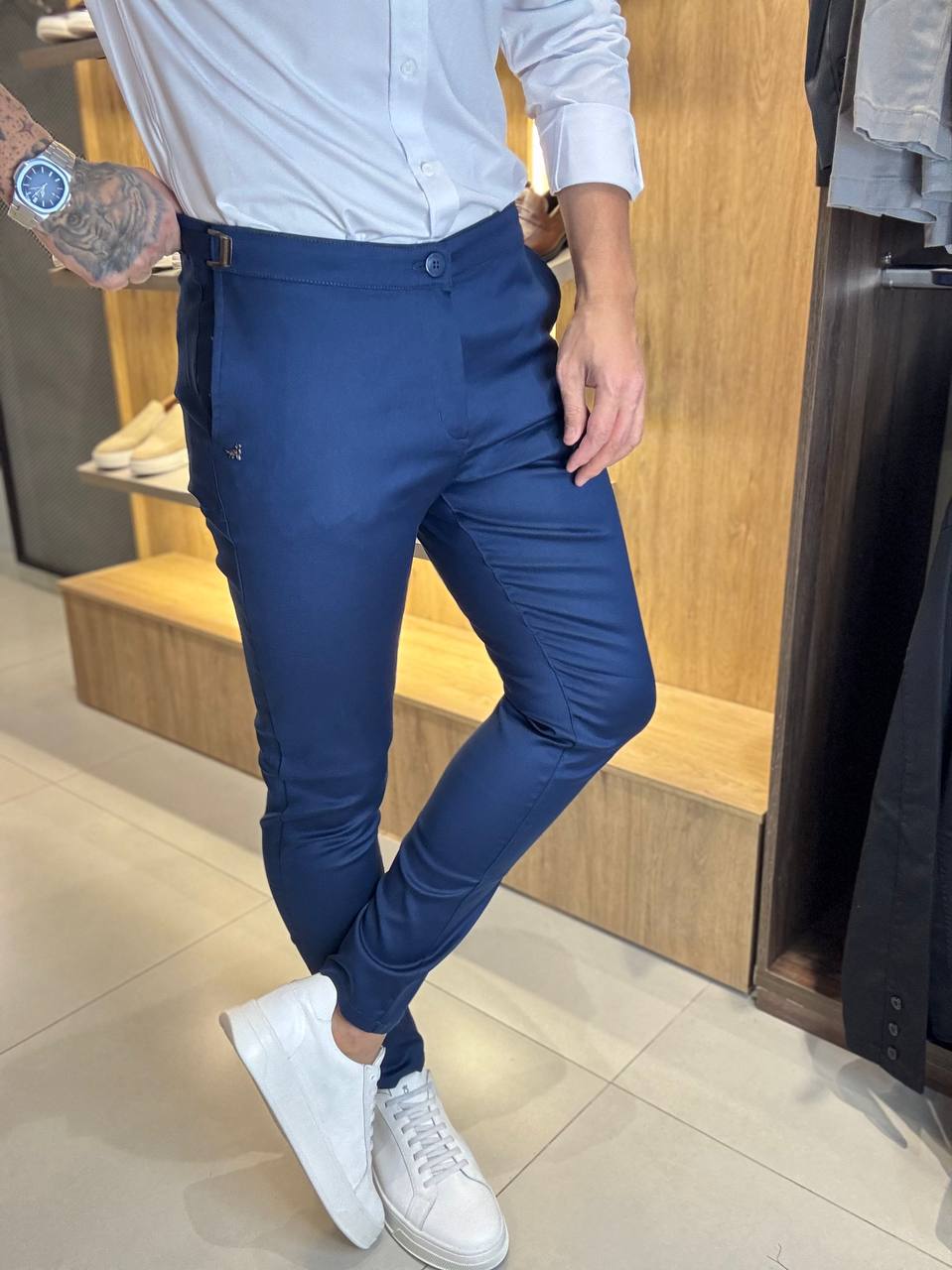 Garbin Group Store - Calça Alf. Acet.S.Ski.C/Ajus.- PerPochi -Azul Bic