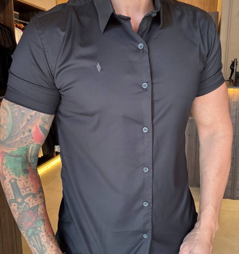 Garbin Group Store - Camisa M/C Fibra/Bambu Social  - Zikani Preta