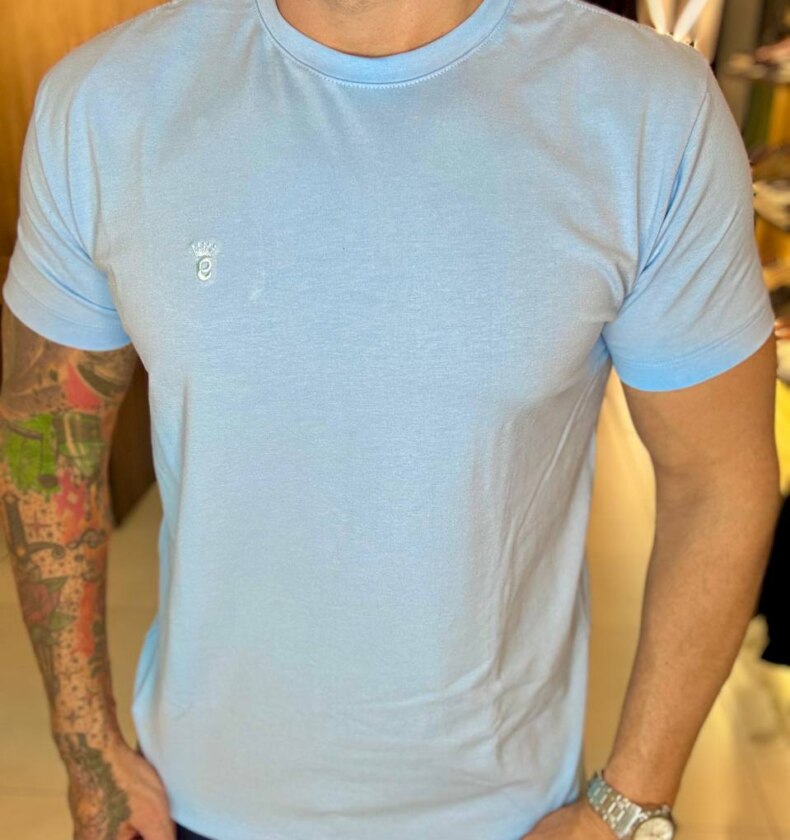 Garbin Group Store - Camiseta Basic G.Careca PerC/Elast.Garbin AzulBebê
